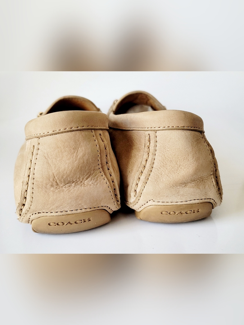 Coach Arlene Turnlock Tan Buttery Soft Suede/Nubuck Loafers/Driving Shoes US 9 - Picture 8 of 16